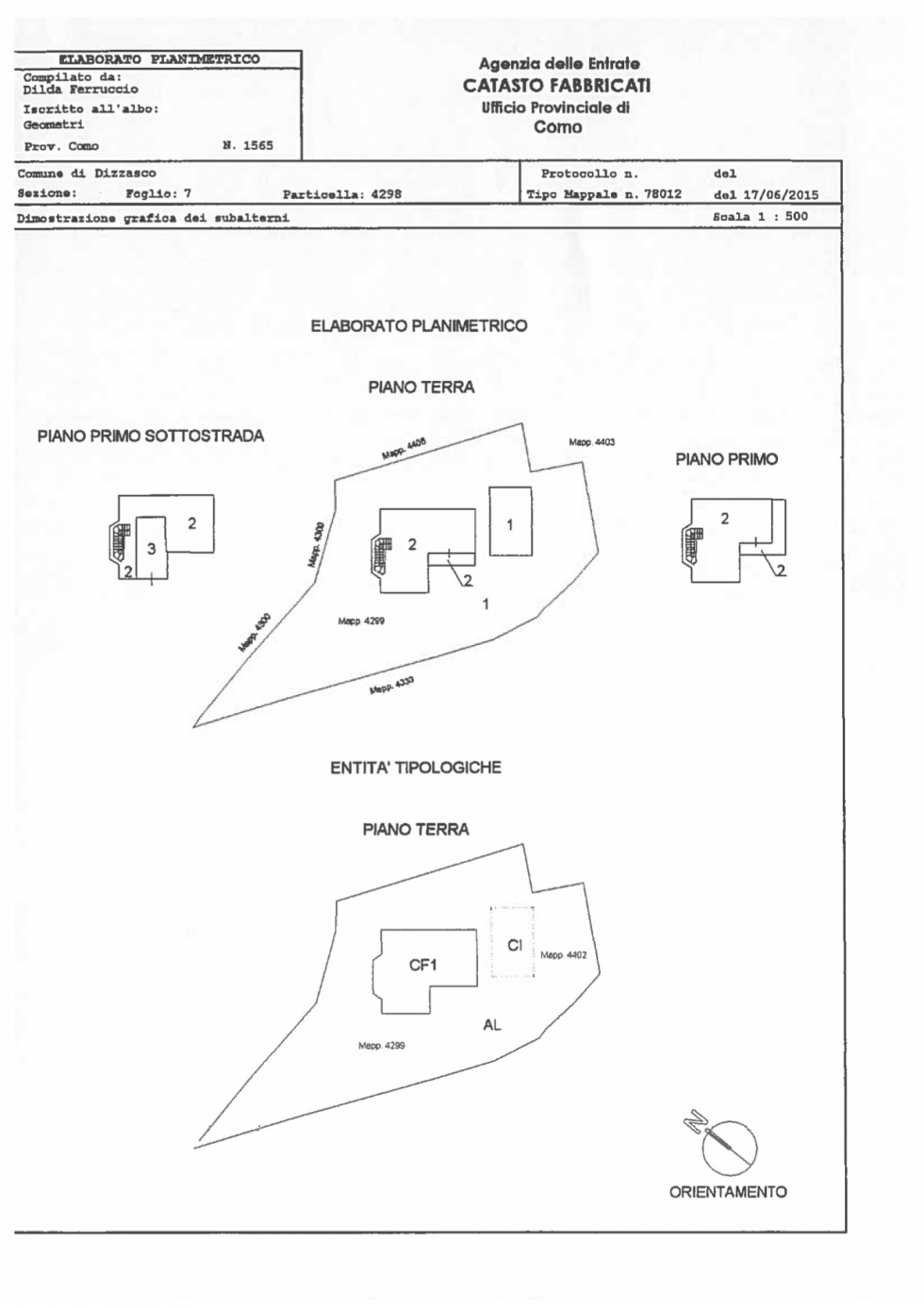 Floorplan for Argegno